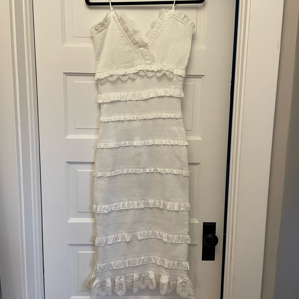 NARCISSE MIDI DRESS IN WHITE, V. Chapman. From Revolve - Picture 3 of 6
